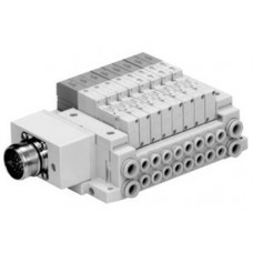 SMC solenoid valve 4 & 5 Port SV SS5V2-W10C, 2000 Series, Tie Rod Base Manifold, Circular Connector